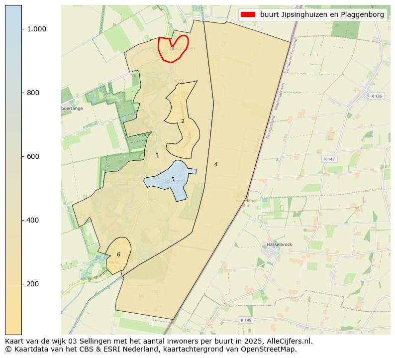 Afbeelding van de buurt Jipsinghuizen en Plaggenborg op de kaart.