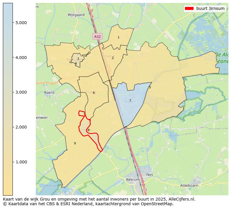 Afbeelding van de buurt Jirnsum op de kaart.