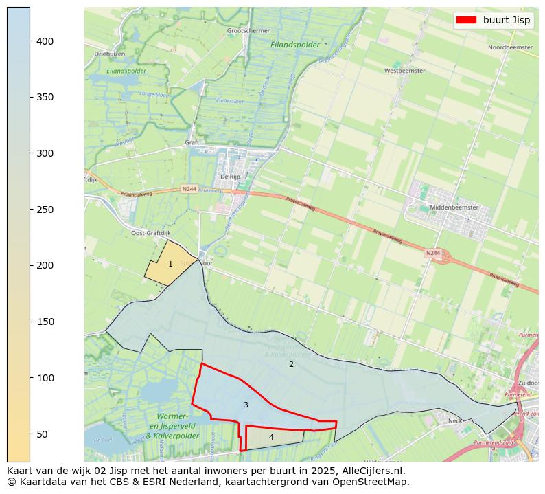 Afbeelding van de buurt Jisp op de kaart.