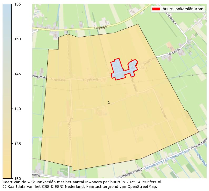 Afbeelding van de buurt Jonkerslân-Kom op de kaart.
