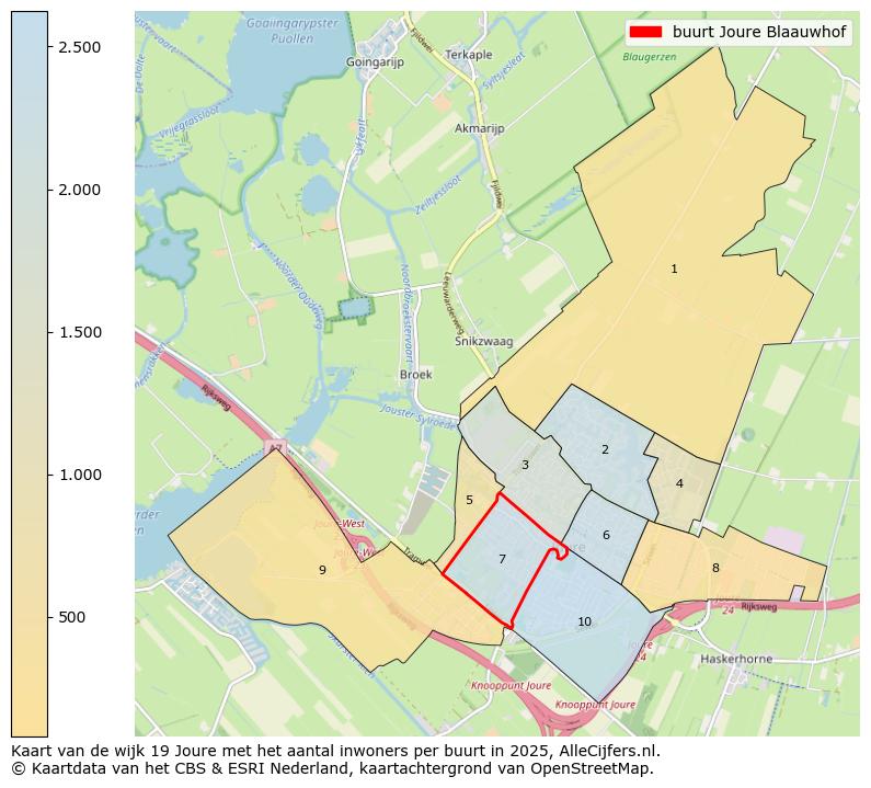 Afbeelding van de buurt Joure Blaauwhof op de kaart.