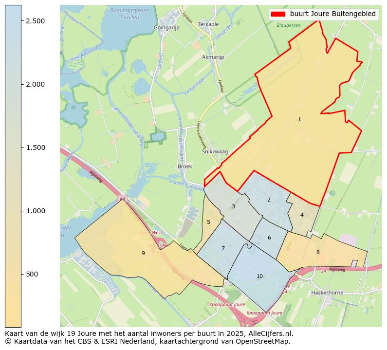 Afbeelding van de buurt Joure Buitengebied op de kaart.
