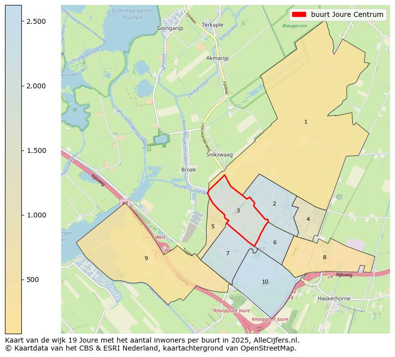 Afbeelding van de buurt Joure Centrum op de kaart.