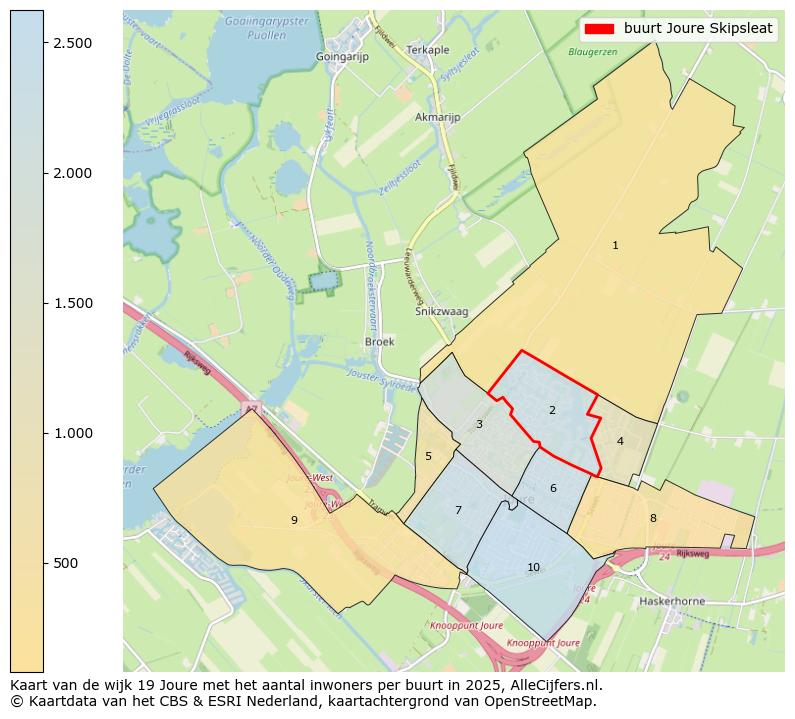 Afbeelding van de buurt Joure Skipsleat op de kaart.