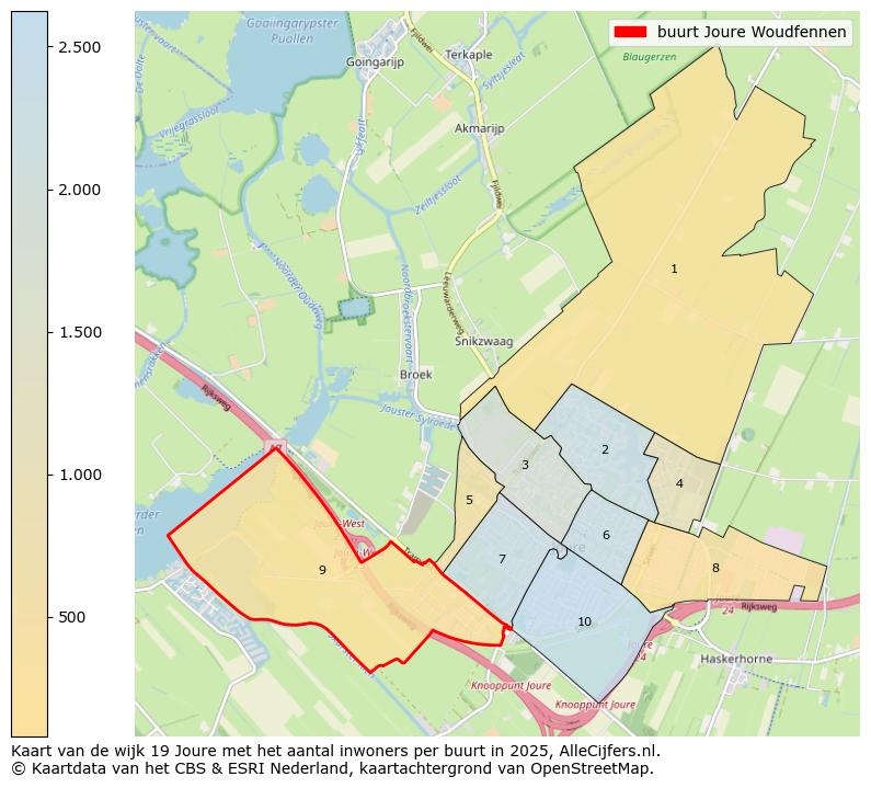 Afbeelding van de buurt Joure Woudfennen op de kaart.