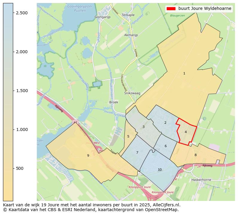 Afbeelding van de buurt Joure Wyldehoarne op de kaart.