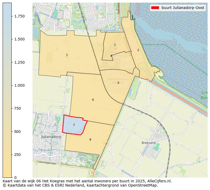 Afbeelding van de buurt Julianadorp-Oost op de kaart.