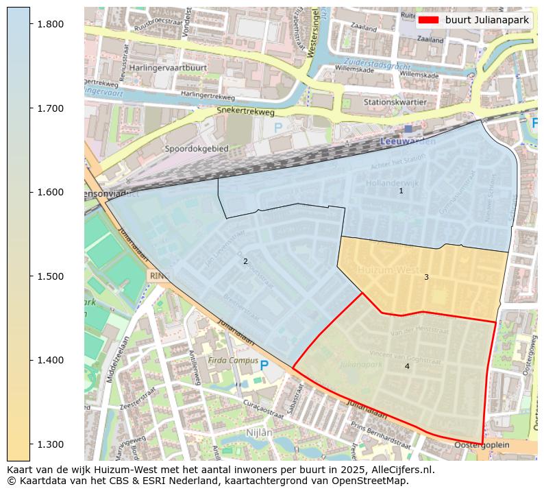 Afbeelding van de buurt Julianapark op de kaart.