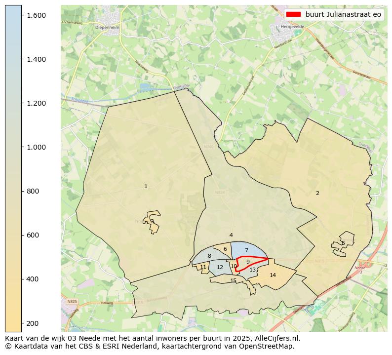 Afbeelding van de buurt Julianastraat eo op de kaart.