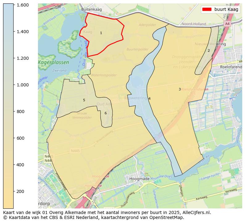 Afbeelding van de buurt Kaag op de kaart.