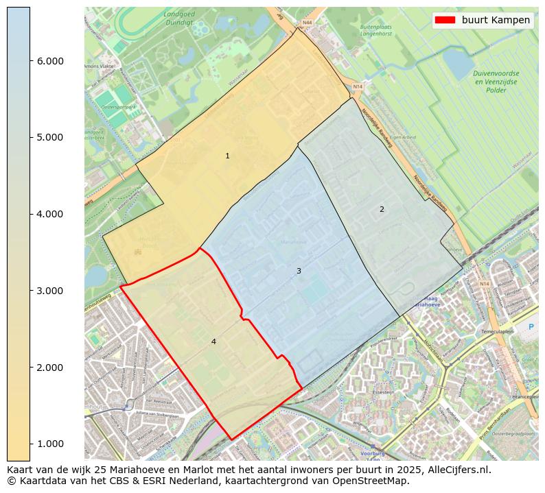 Afbeelding van de buurt Kampen op de kaart.