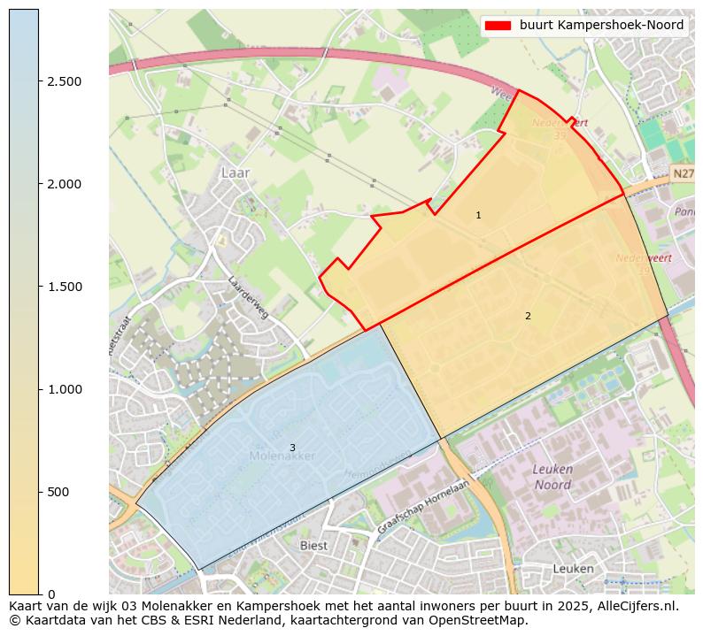 Afbeelding van de buurt Kampershoek-Noord op de kaart.