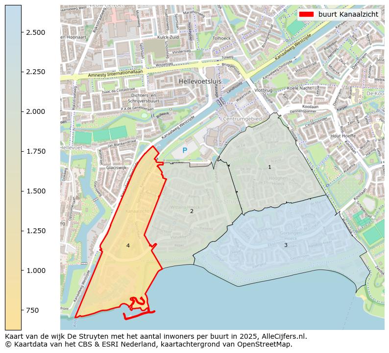 Afbeelding van de buurt Kanaalzicht op de kaart.