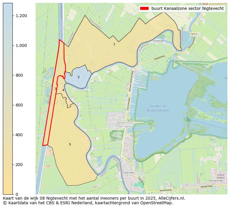 Afbeelding van de buurt Kanaalzone sector Nigtevecht op de kaart.
