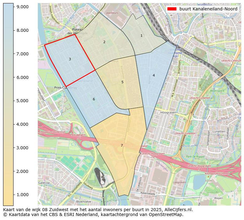 Afbeelding van de buurt Kanaleneiland-Noord op de kaart.
