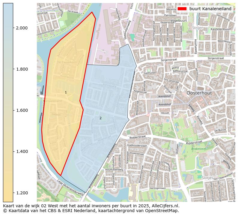 Afbeelding van de buurt Kanaleneiland op de kaart.
