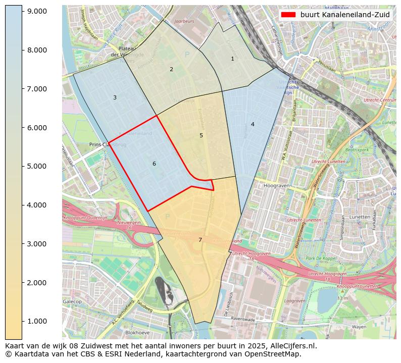 Afbeelding van de buurt Kanaleneiland-Zuid op de kaart.
