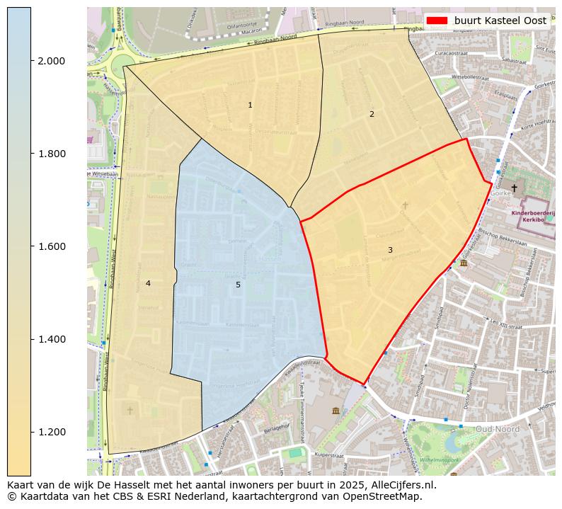 Afbeelding van de buurt Kasteel Oost op de kaart.