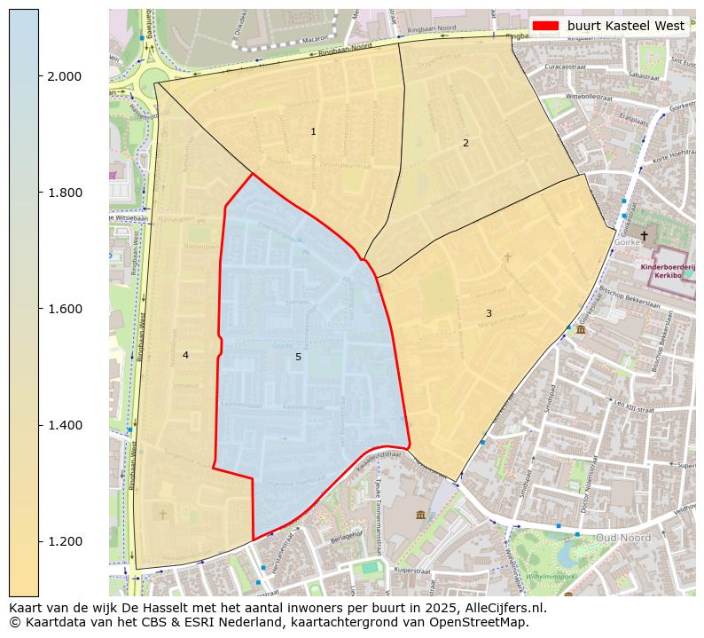 Afbeelding van de buurt Kasteel West op de kaart.