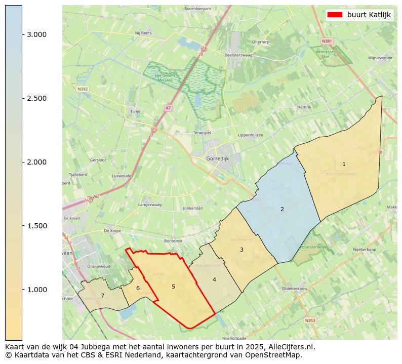 Afbeelding van de buurt Katlijk op de kaart.
