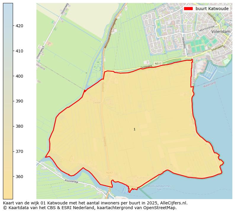 Afbeelding van de buurt Katwoude op de kaart.