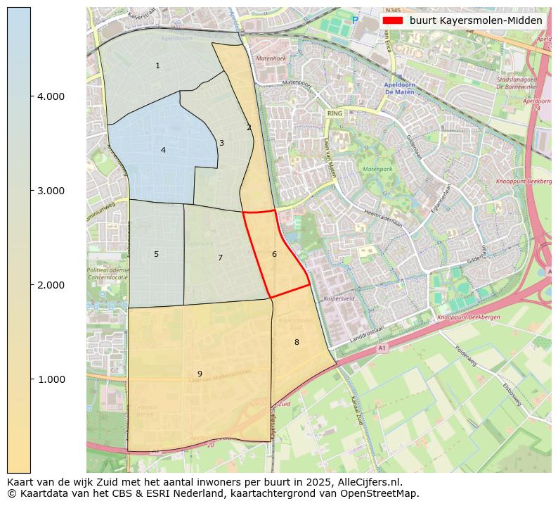Afbeelding van de buurt Kayersmolen-Midden op de kaart.