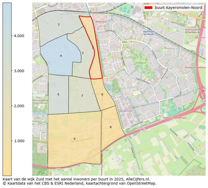 Afbeelding van de buurt Kayersmolen-Noord op de kaart.
