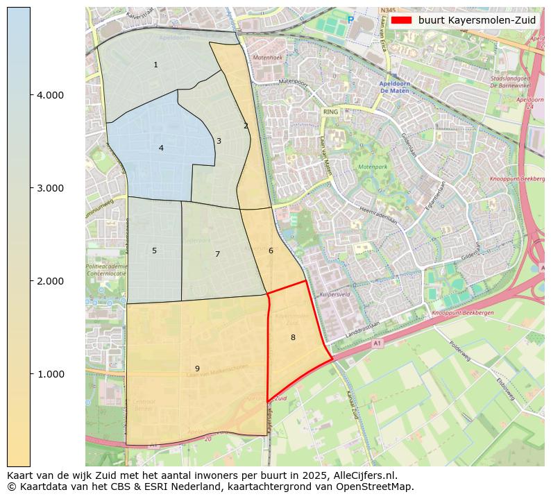 Afbeelding van de buurt Kayersmolen-Zuid op de kaart.