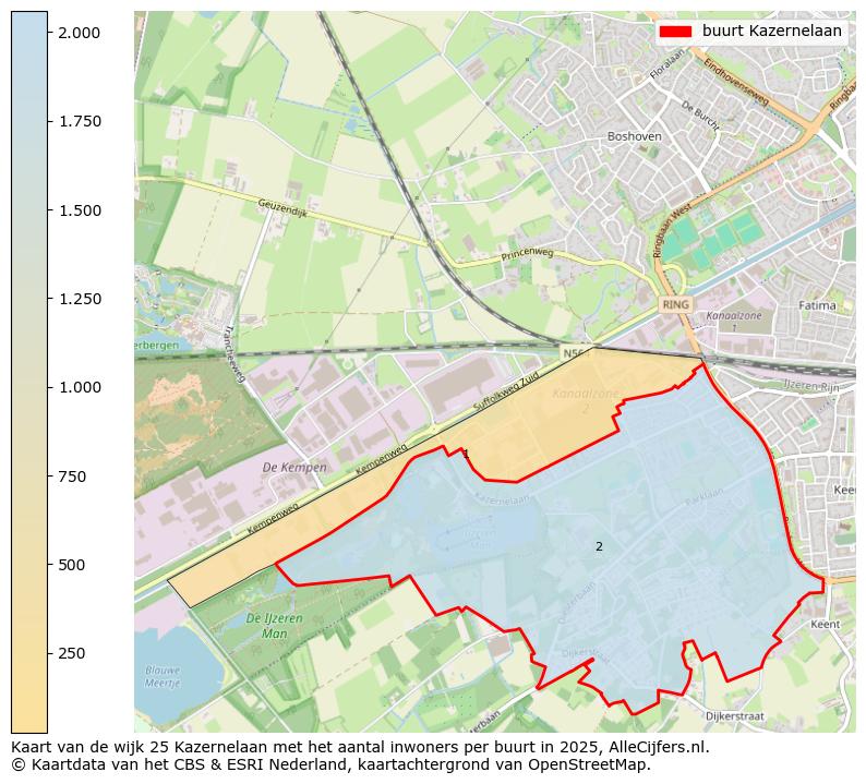 Afbeelding van de buurt Kazernelaan op de kaart.