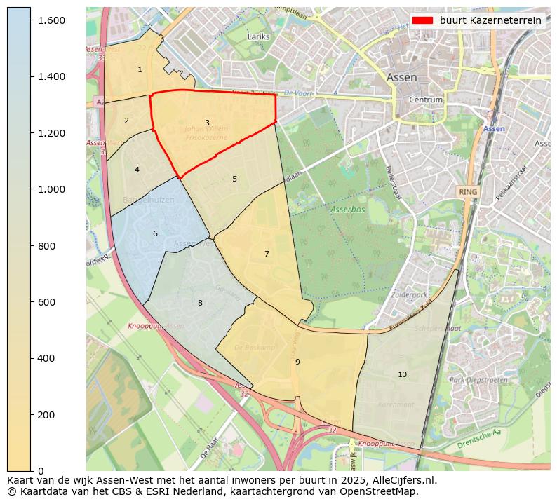 Afbeelding van de buurt Kazerneterrein op de kaart.