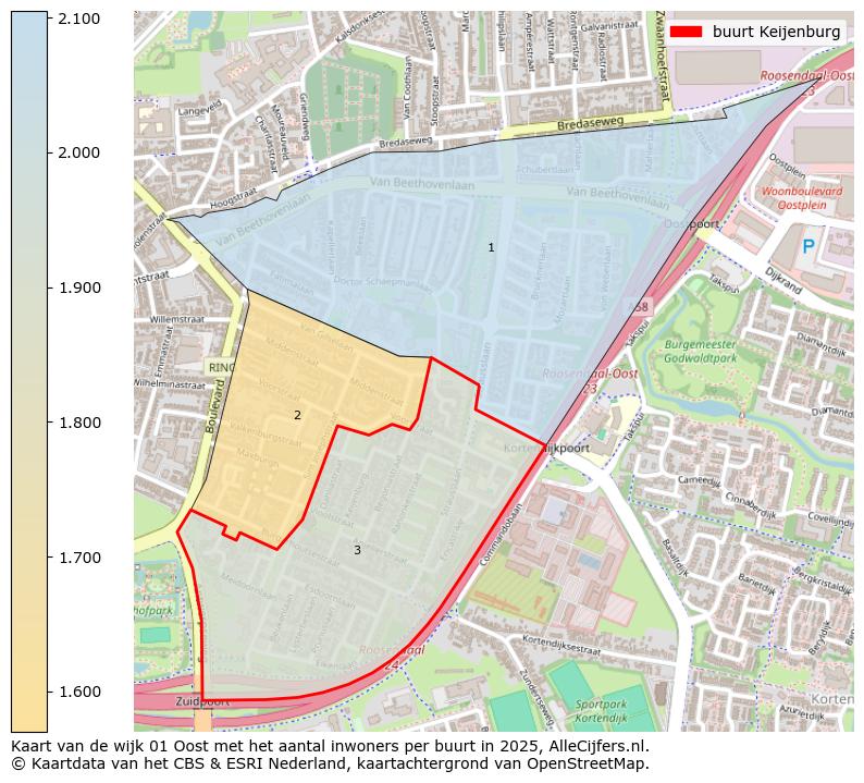 Afbeelding van de buurt Keijenburg op de kaart.