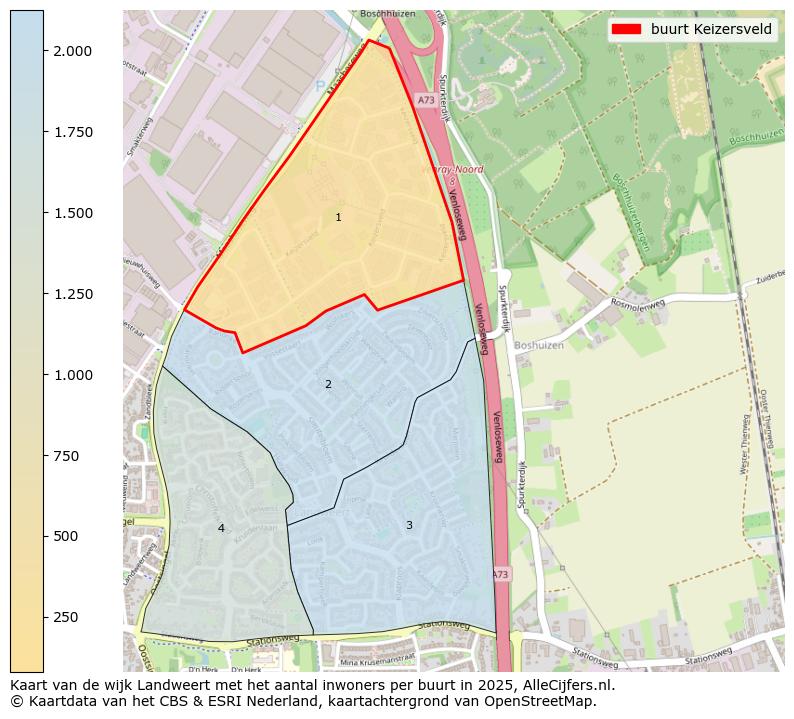 Afbeelding van de buurt Keizersveld op de kaart.