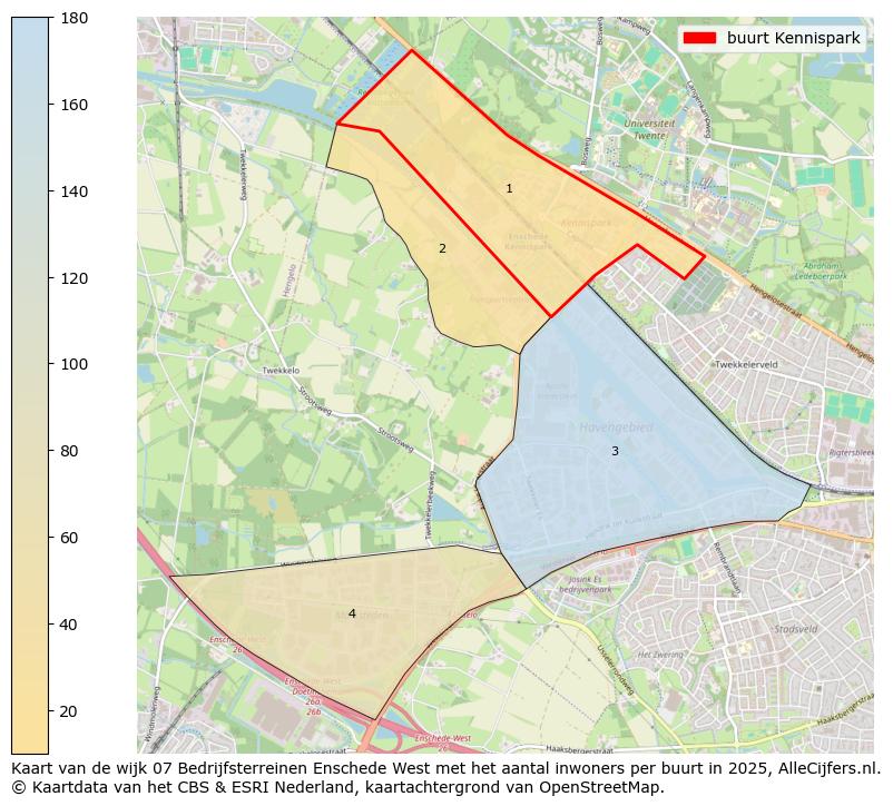 Afbeelding van de buurt Kennispark op de kaart.