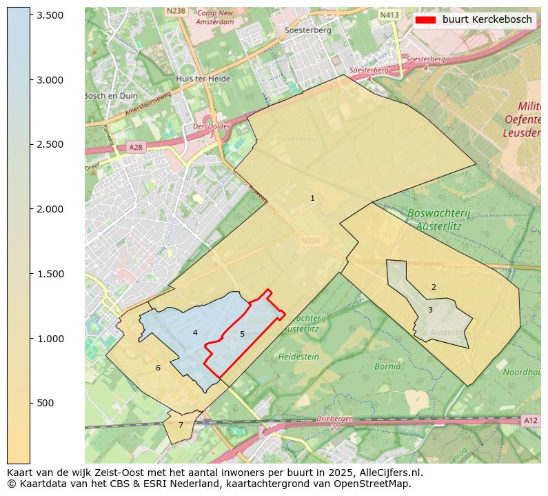 Afbeelding van de buurt Kerckebosch op de kaart.