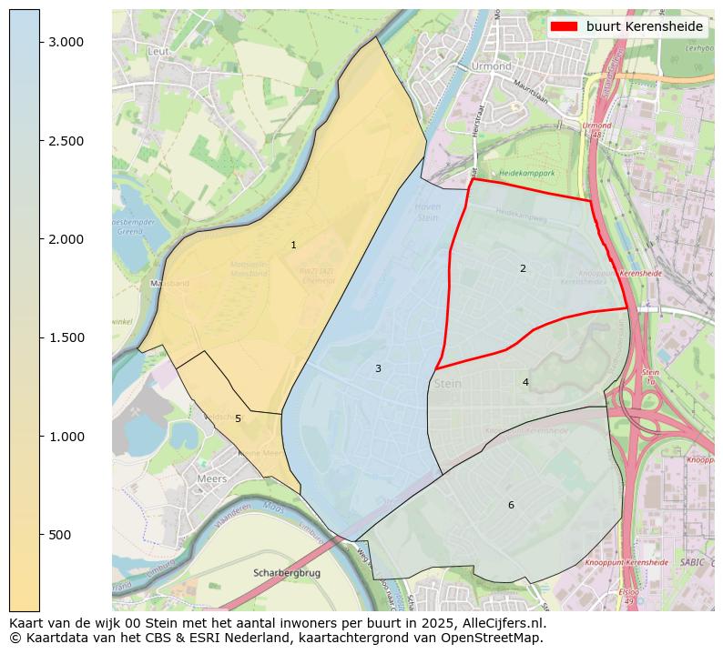 Afbeelding van de buurt Kerensheide op de kaart.