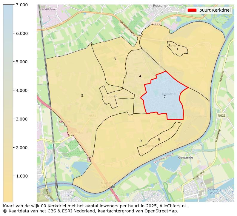 Afbeelding van de buurt Kerkdriel op de kaart.