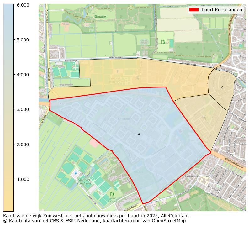 Afbeelding van de buurt Kerkelanden op de kaart.