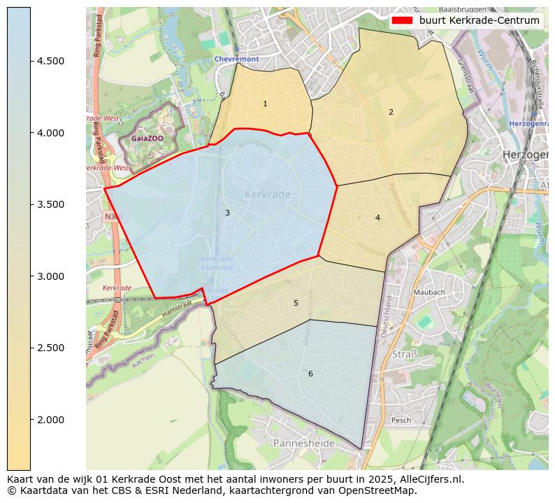 Afbeelding van de buurt Kerkrade-Centrum op de kaart.
