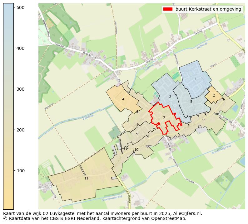Afbeelding van de buurt Kerkstraat en omgeving op de kaart.