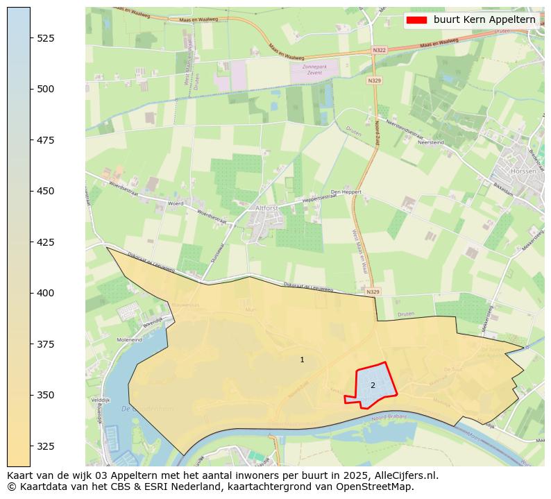 Afbeelding van de buurt Kern Appeltern op de kaart.