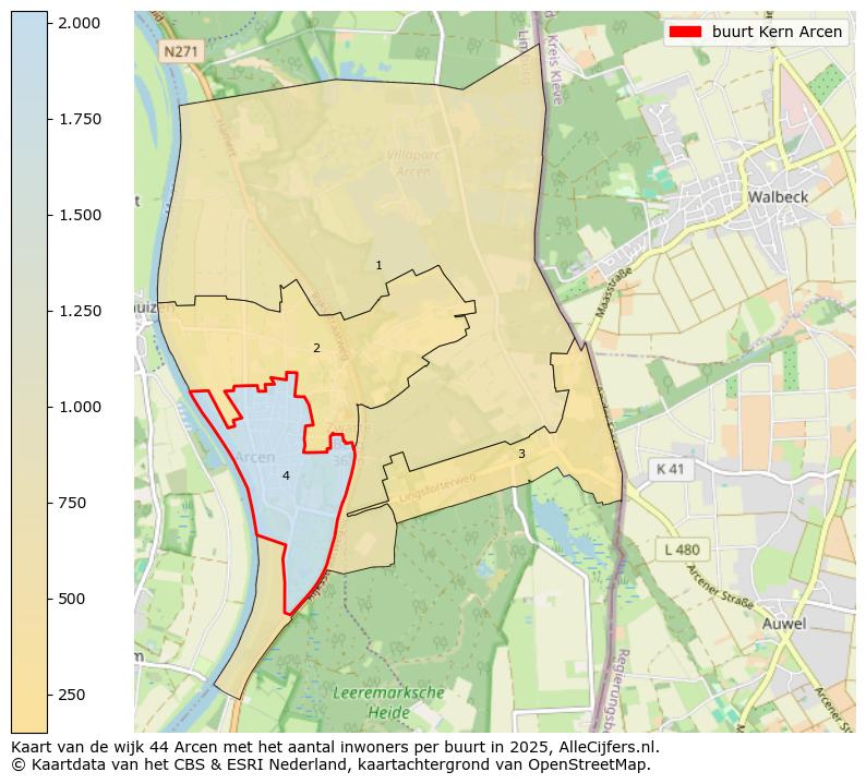 Afbeelding van de buurt Kern Arcen op de kaart.