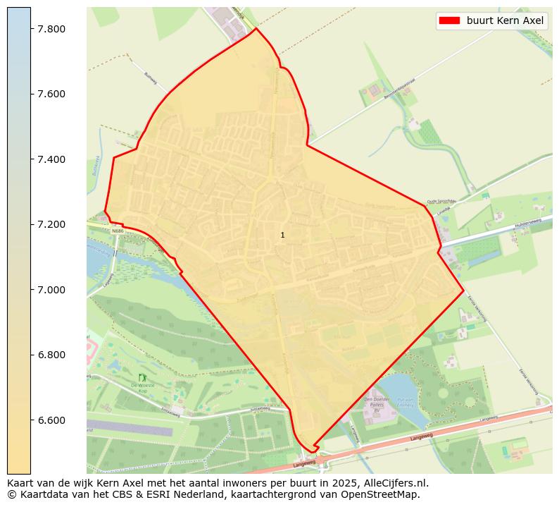 Afbeelding van de buurt Kern Axel op de kaart.