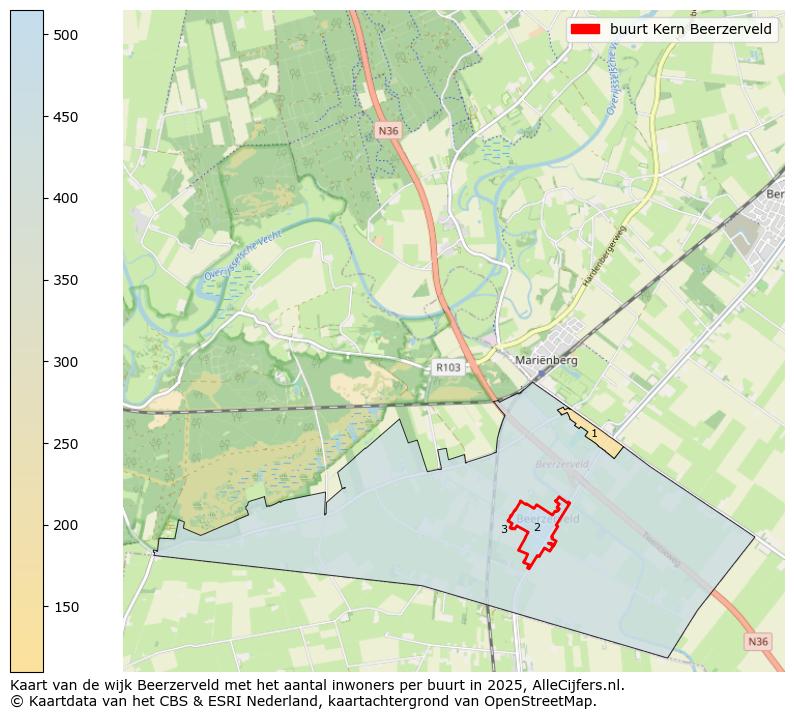Afbeelding van de buurt Kern Beerzerveld op de kaart.