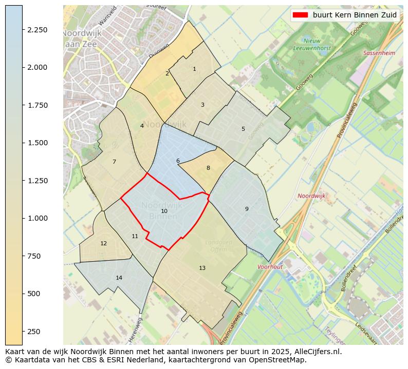 Afbeelding van de buurt Kern Binnen Zuid op de kaart.