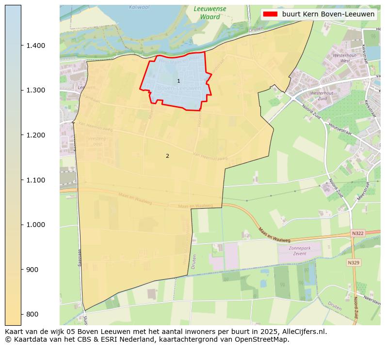 Afbeelding van de buurt Kern Boven-Leeuwen op de kaart.