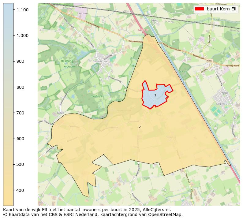 Afbeelding van de buurt Kern Ell op de kaart.