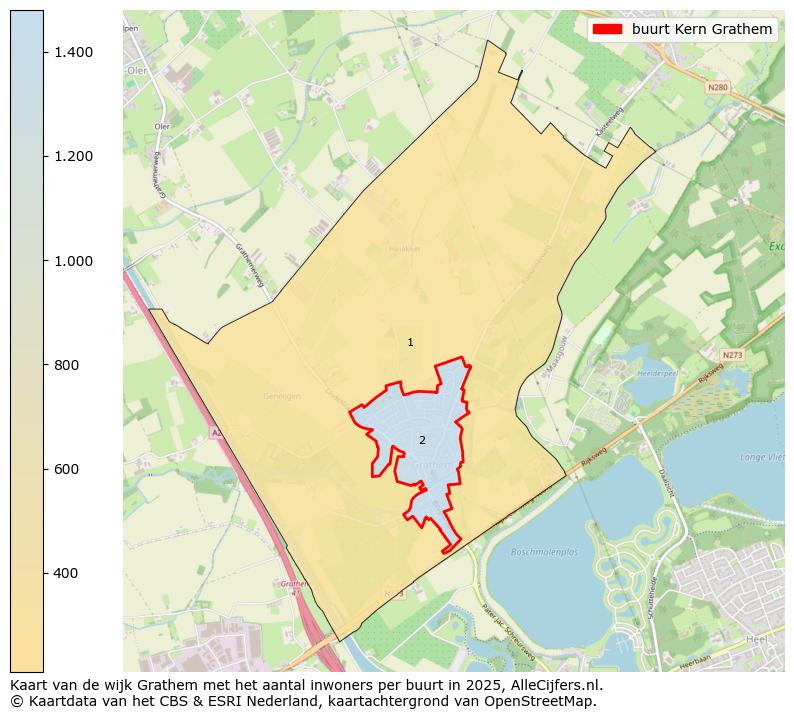 Afbeelding van de buurt Kern Grathem op de kaart.