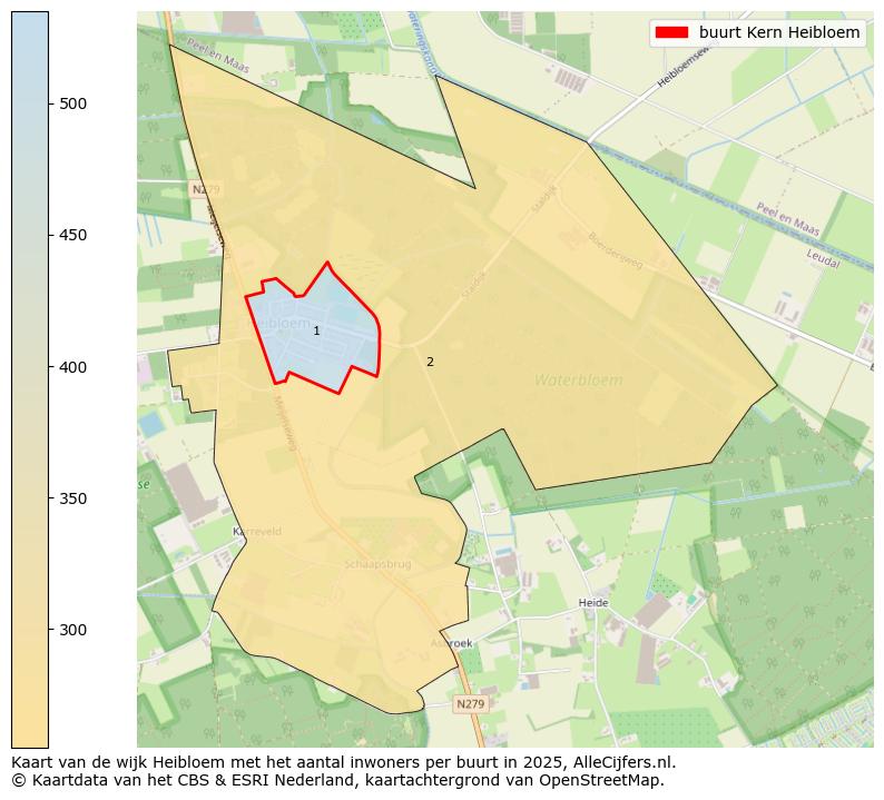 Afbeelding van de buurt Kern Heibloem op de kaart.