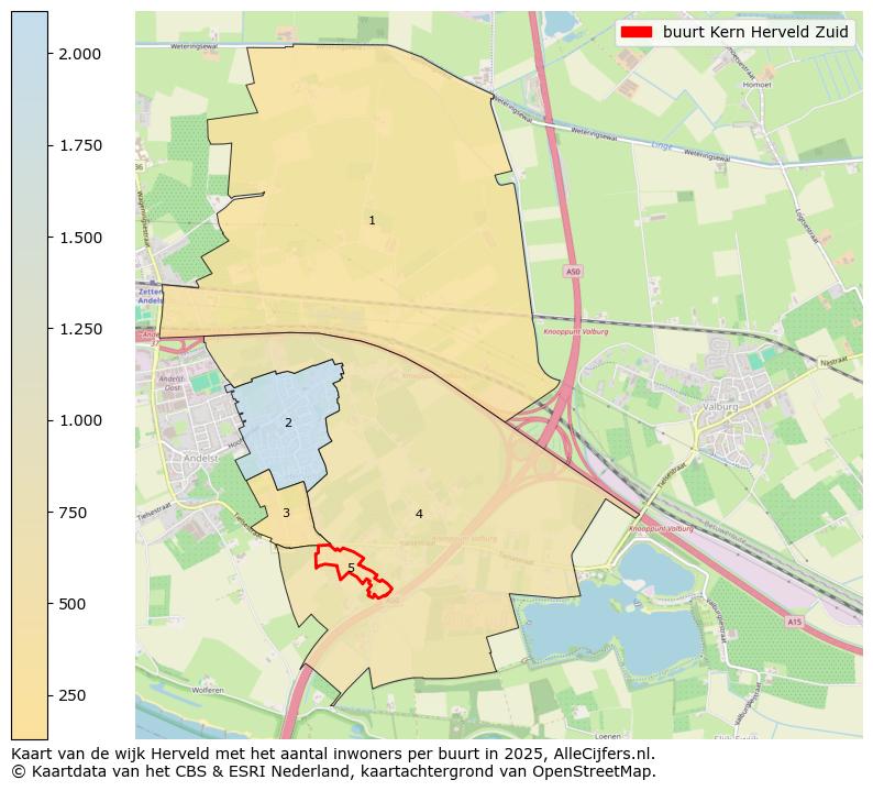 Afbeelding van de buurt Kern Herveld Zuid op de kaart.
