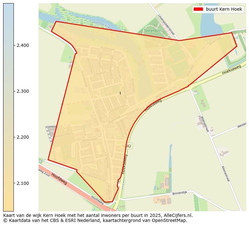 Afbeelding van de buurt Kern Hoek op de kaart.